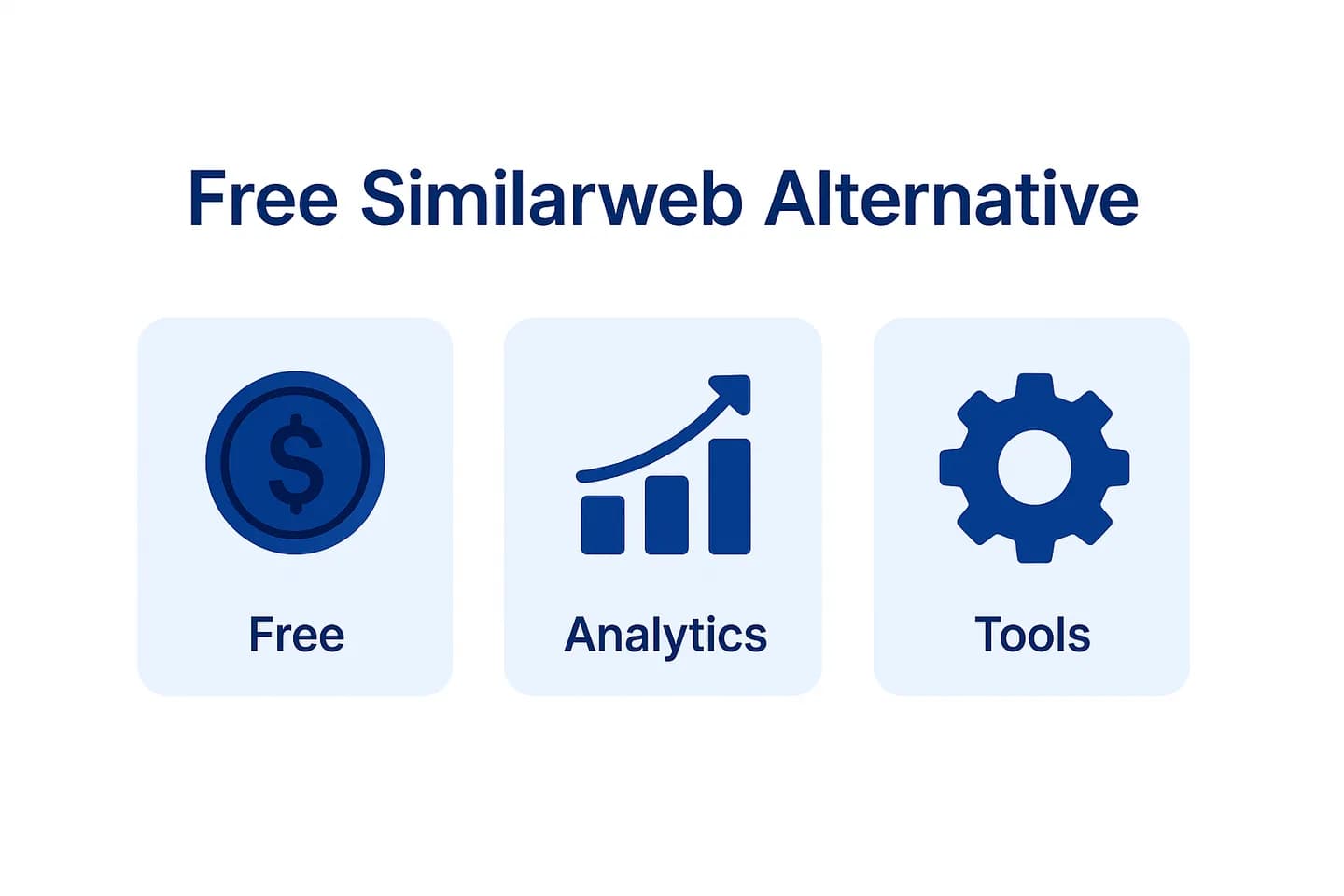 Infographic comparing free SimilarWeb alternatives: Google Search Console, Google Analytics 4, ChatSEO, SparkToro and the SimilarWeb extension