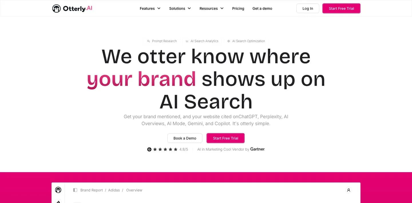 Otterly.ai homepage, October 2026