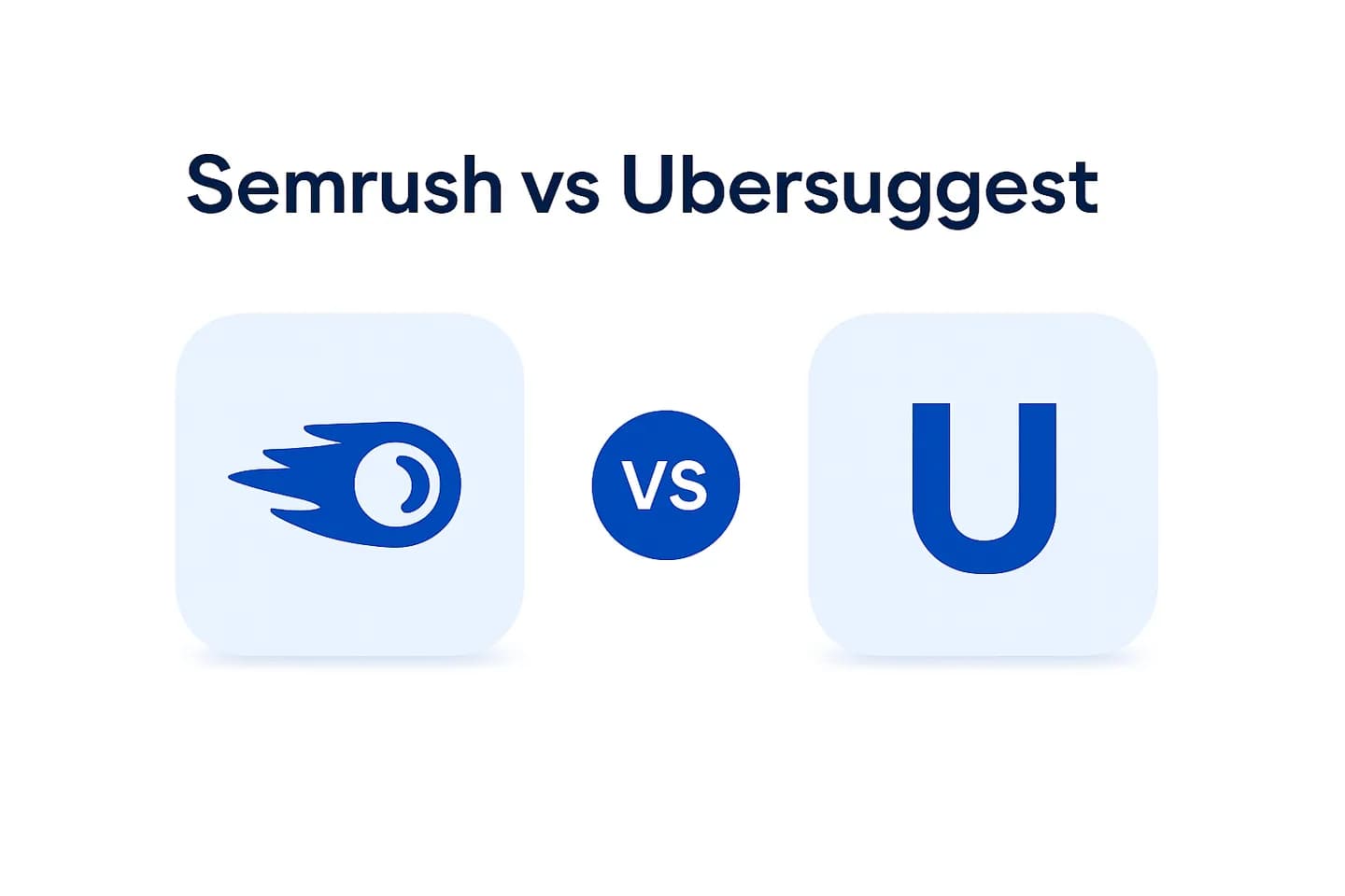 Infographie comparant Semrush (plateforme SEO complète), Ubersuggest (outil SEO abordable) et ChatSEO (IA sur vos vraies données Search Console)